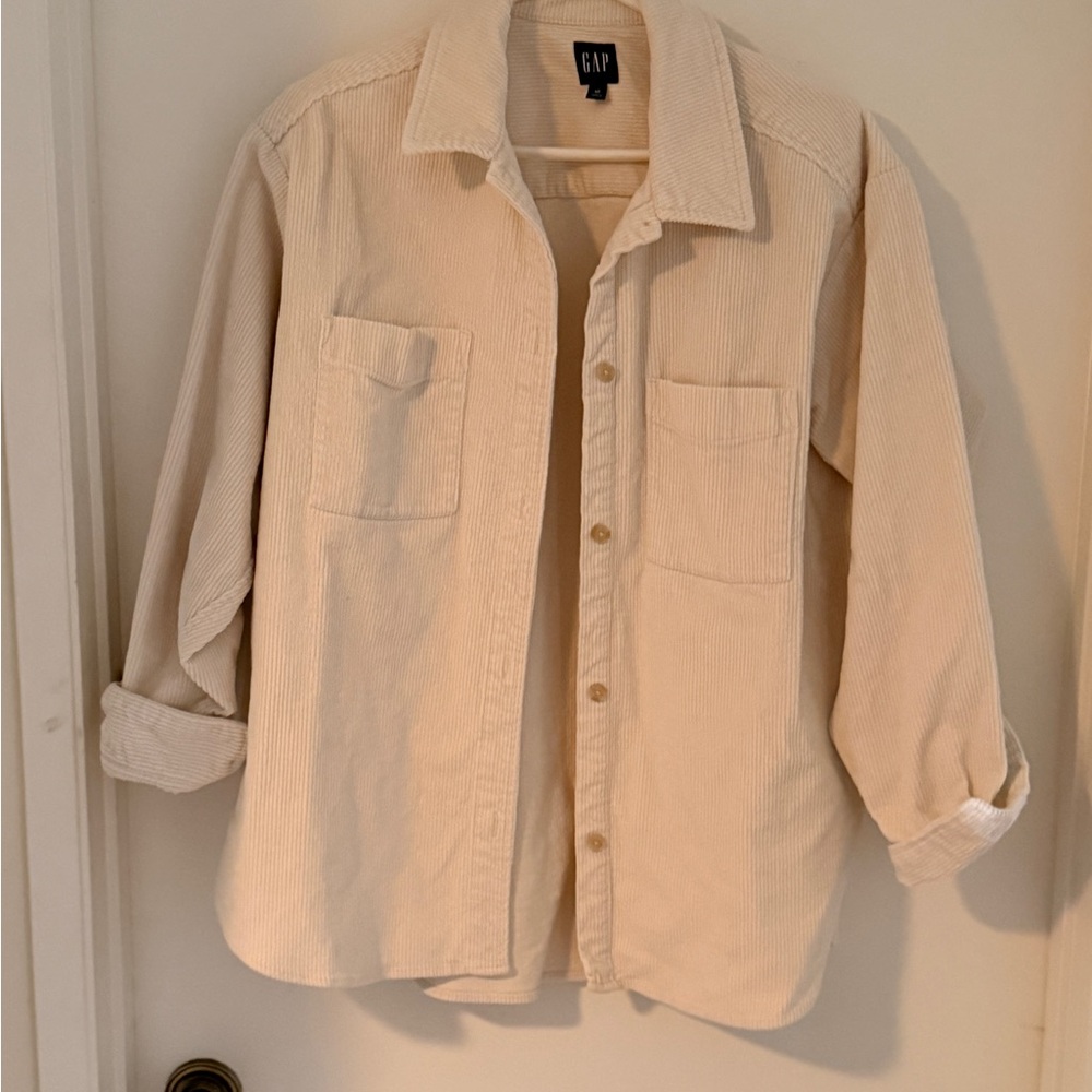 GAP Men's Beige Corduroy Shirt Jacket